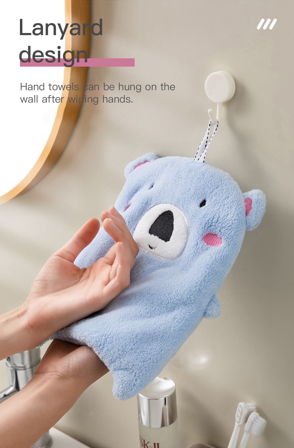 Panda Koala Hand Towel-6